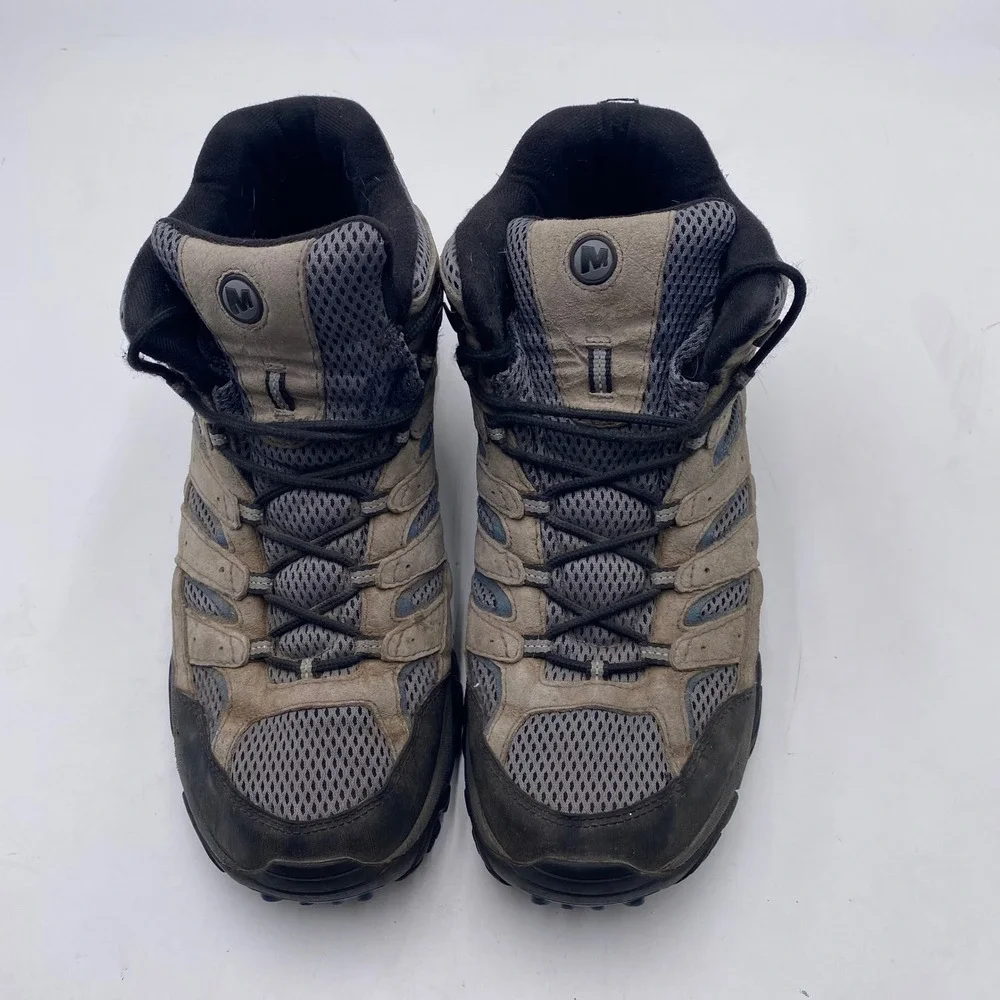 Merrell Moab 2 Mid Ventilator Hiking Boots Men 11 Walnt Grey J42485 Vibram Trail